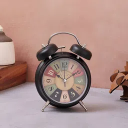 EXIM DECOR Black & Yellow Printed Vintage Alarm Clock-31