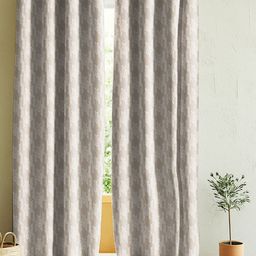 Nefertiti Home Brown & White 2 Pieces Printed Black Out Long Door Curtain-image-24