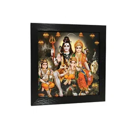Chaque Decor Black & Red Lord Shiva Parvathi Wooden Religious Wall Art-picture-11
