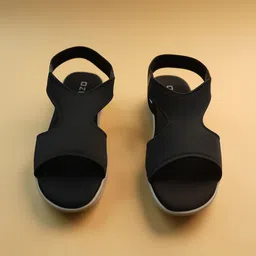 Ozuri Suede Wedge Sandals with Laser Cuts image 4