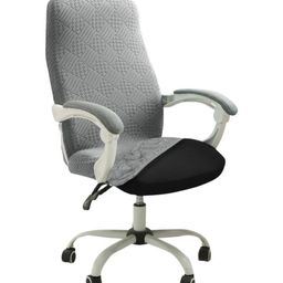 HOKIPO Grey Self Design Stretchable Chair Covers-image-100