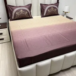 Pure Decor Royal Majestic Maroon Printed 600TC Pure Cotton King Bedsheet Set 2.74m x 2.74m-picture-14