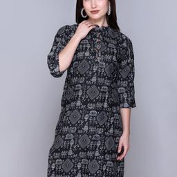 TRUDO Printed Pure Cotton Straight Kurta-image-13