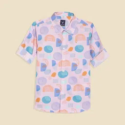 Allen Solly Junior Boys Printed Slim Fit Cotton Shirt-picture-28