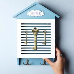 MARKET99 Blue Home Shaped Key HolderBox-image-33