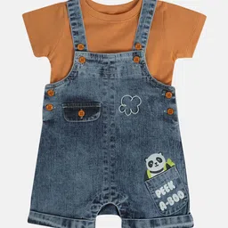 MINI KLUB Boys Cotton Dungaree With T-Shirt-image-67
