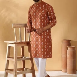 KRAFT INDIA Men Geometric Printed Regular Kurta with Pyjamas-39