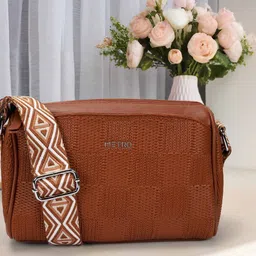 Metro Women Textured Crossbody Sling Bag-image-72