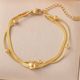 Jewels Galaxy Gold-Plated Link Bracelet-25