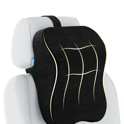 HOSPIKART 2-Pcs Black Memory Foam Car Pillow Cushion-12