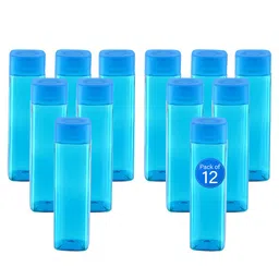 Kuber Industries Blue Set of 6 Plastic Solid Water Bottle-35