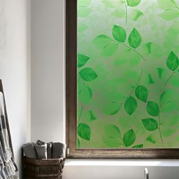 INDIAN ROYALS Green Leaves Printed Self-Adhesive & Durable Window Sticker-image-79