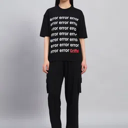 GRIFFEL Printed Oversized Pure Cotton Co-Ords-image-86