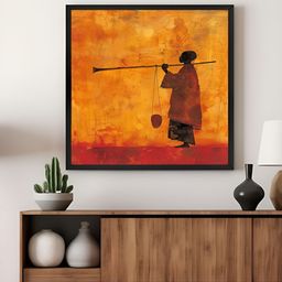 999Store Yellow & Orange Nomad Camel Canvas Wall Art-image-11