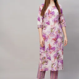 Anni Designer Floral Printed Round Neck Top with Trouser Co-Ords-picture-20