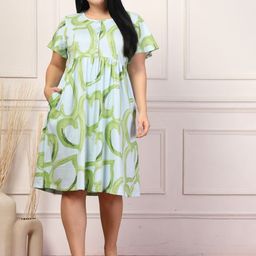House Of Zelena Floral Printed Maternity Fit & Flare Dress-image-28