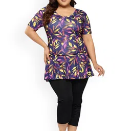 Aarika Plus Size Floral Printed Swim Suit With Goggle-picture-28