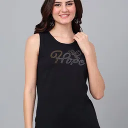 Dressitude Women Typography Pure Cotton T-shirt-image-53
