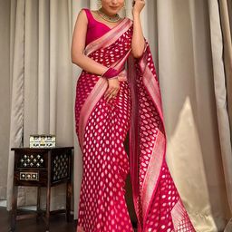 AMRUTKALA SAREES Woven Design Zari Banarasi Saree-image-99