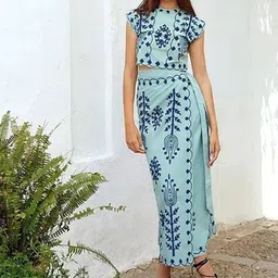 Routes by All About You Embroidered Round Neck Top With Skirt Co-Ords-image-61