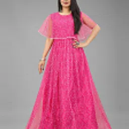 Aika Ethnic Motifs Dyed Flared Sleeve Fit & Flare Maxi Dress-17