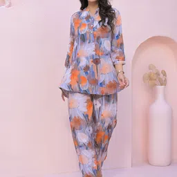 ROOHANIYAT All Over Printed Tunic With Trousers Co-Ords-image-72