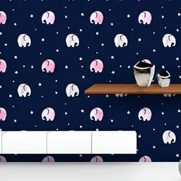 ArtzFolio Printed UV-Resistant Anti-Bacterial Watercolor Elephants Peel & Stick Wallpaper-image-77