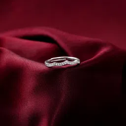 925 Silver Curvy Wave Ring|Lifetime Plating|6 Month Warranty Sterling Silver Zircon Rhodium Plated Ring-image-75
