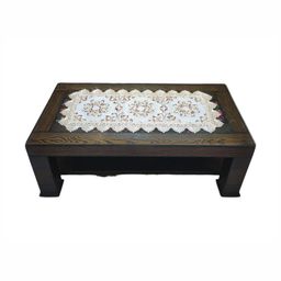 TANLOOMS White & Beige Floral Embroidered Center Table Runner-23