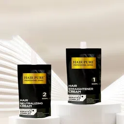 Hair Pure Set Of 2 Straightener & Neutralizing Cream with Active Keratin Complex - 500 ml-25
