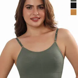 CALBONE Pack Of 3 Full Coverage Seamless Rapid-Dry Lightly Padded Sports Bra-picture-51