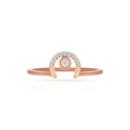 BHIMA 18K BIS Hallmark 750 Purity Rose 18 Kt Gold Hazel Spark Diamond Ring-image-21