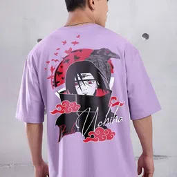 ANGERHOOD Graphic Anime Printed Drop-Shoulder Sleeves Oversized Cotton T-shirt-picture-45