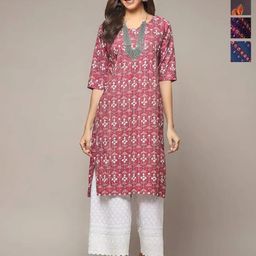 Anouk Rustic Women Pack Of 4 Ethnic Motifs Print Straight Kurta-image-75