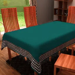 Home Heart Green Cotton 8-Seater Table Cover with Patchwork details-72