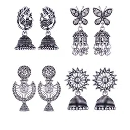 Sangria Silver-Plated Alloy Earrings-image-121