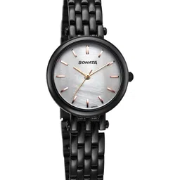 Sonata Women Eternia Brass Printed Dial & Bracelet Style Straps Analogue Watch 87082NM01-13
