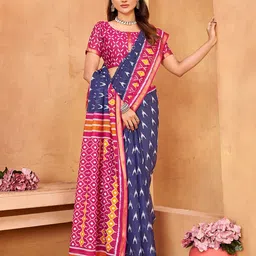 Munir Zari Pure Cotton Ikat Saree-picture-26