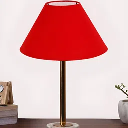 Aura Red Metal Frustum Shaped Table Lamp-15