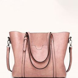 CORSICA PU Oversized Bucket Tote Bag with Tasselled-image-6