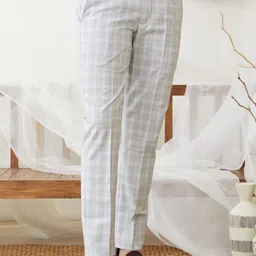 MR BUTTON Men Checked Tailored Trousers-image-74