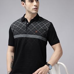 Van Heusen Checked Polo Collar Pure Cotton T-shirt-picture-38