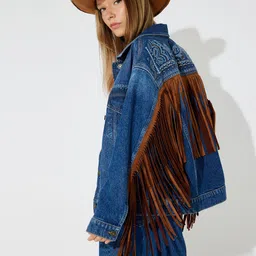 Koton Women Longline Bomber with Embroidered Jacket-picture-23