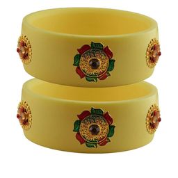 Vidhya Kangan Beige Plastic Bangles-image-65