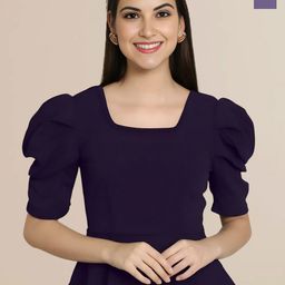 Mast & Harbour Women Pack of 2 Square Neck Puff Sleeves Peplum Top-image-143