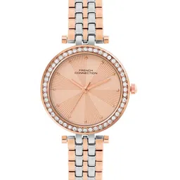 French Connection Women Round Dial & Stainless Steel Straps Analogue Watch FCN0146RTM-17