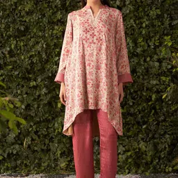 Lakshita Pink Printed Satin Co-Ord Set For Women-picture-20