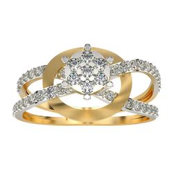 VALANOVA Yellow Gold Plated Sterling Silver Certified 0.36 Ct Lab Grown Diamond Ring-image-56