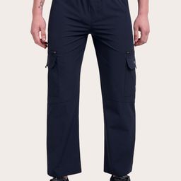 OXPECKER Men Relaxed-Fit Wrinkle Resistant Mid-Rise Cargo Track Pant-picture-22
