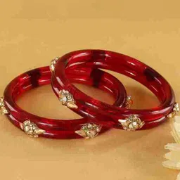 NMII Set Of 2 Crystal Studded Kada Bangles image 2
